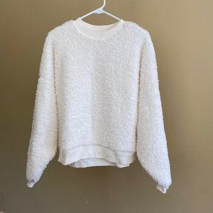 Super fluffy white pullover sweater from Gap